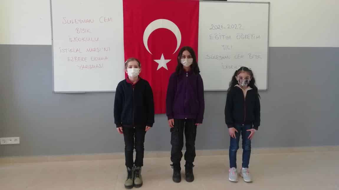 3. ve 4. Sınıflar Arası İstiklal Marşı'nı Ezbere Okuma Yarışması Sonuçlandı.